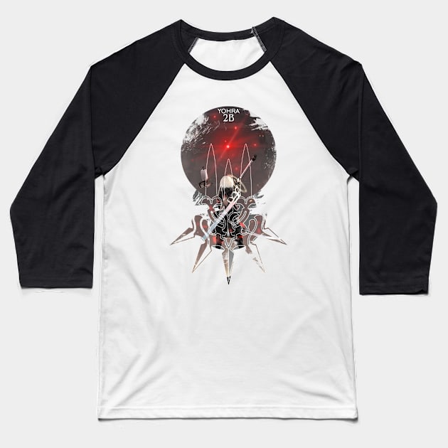 2B Nier Automata Yohra battle Baseball T-Shirt by stingi